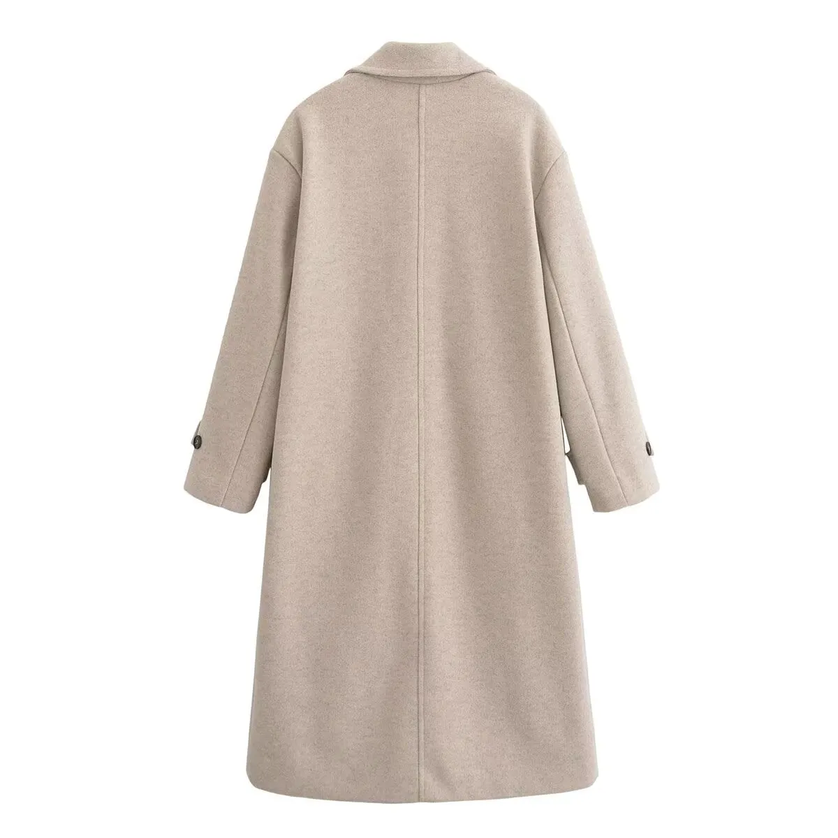 Autumn Women Street Woolen Trench Coat Overcoat Coat