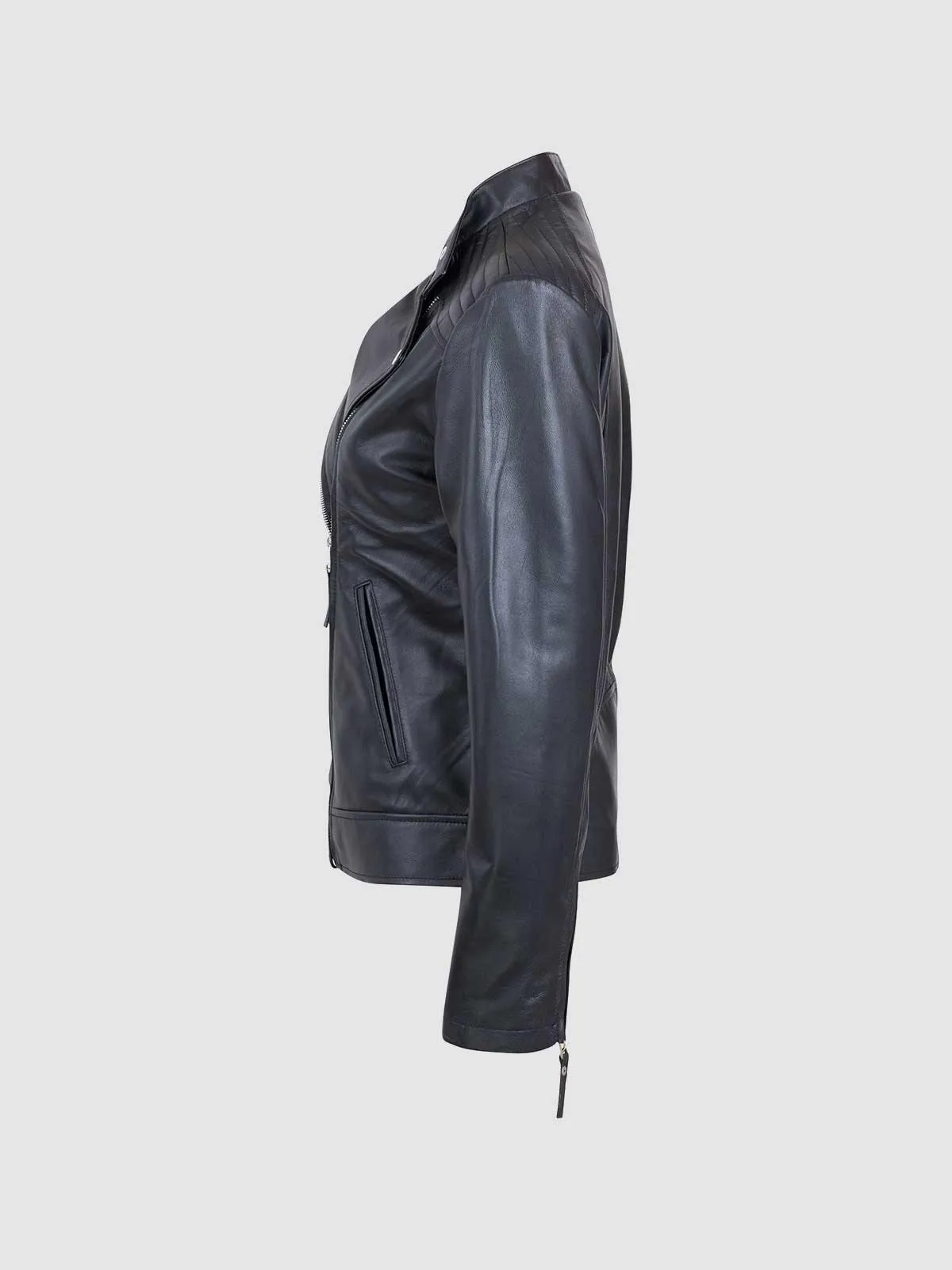 Black Leather Moto Jacket