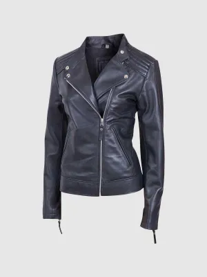 Black Leather Moto Jacket