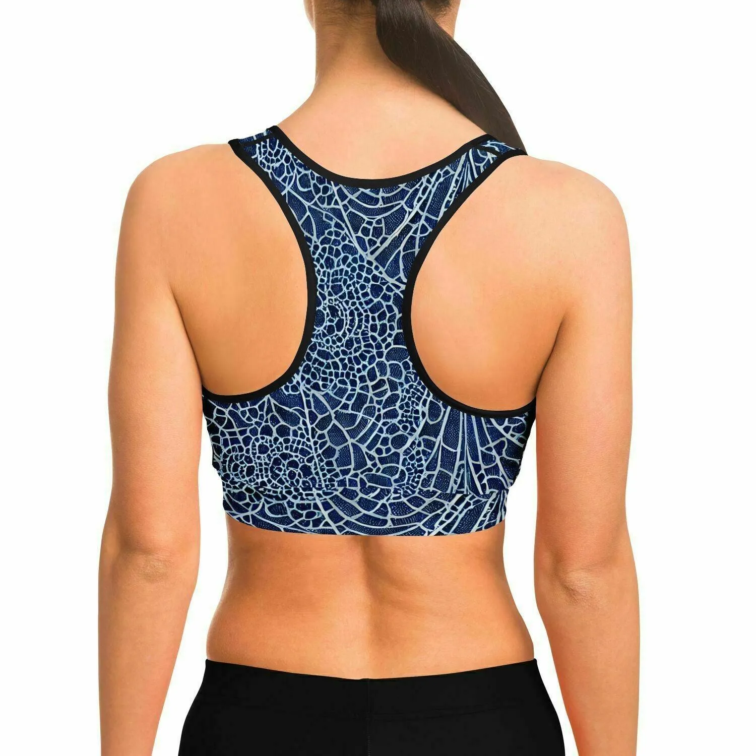 Blue Lace Sports Bra