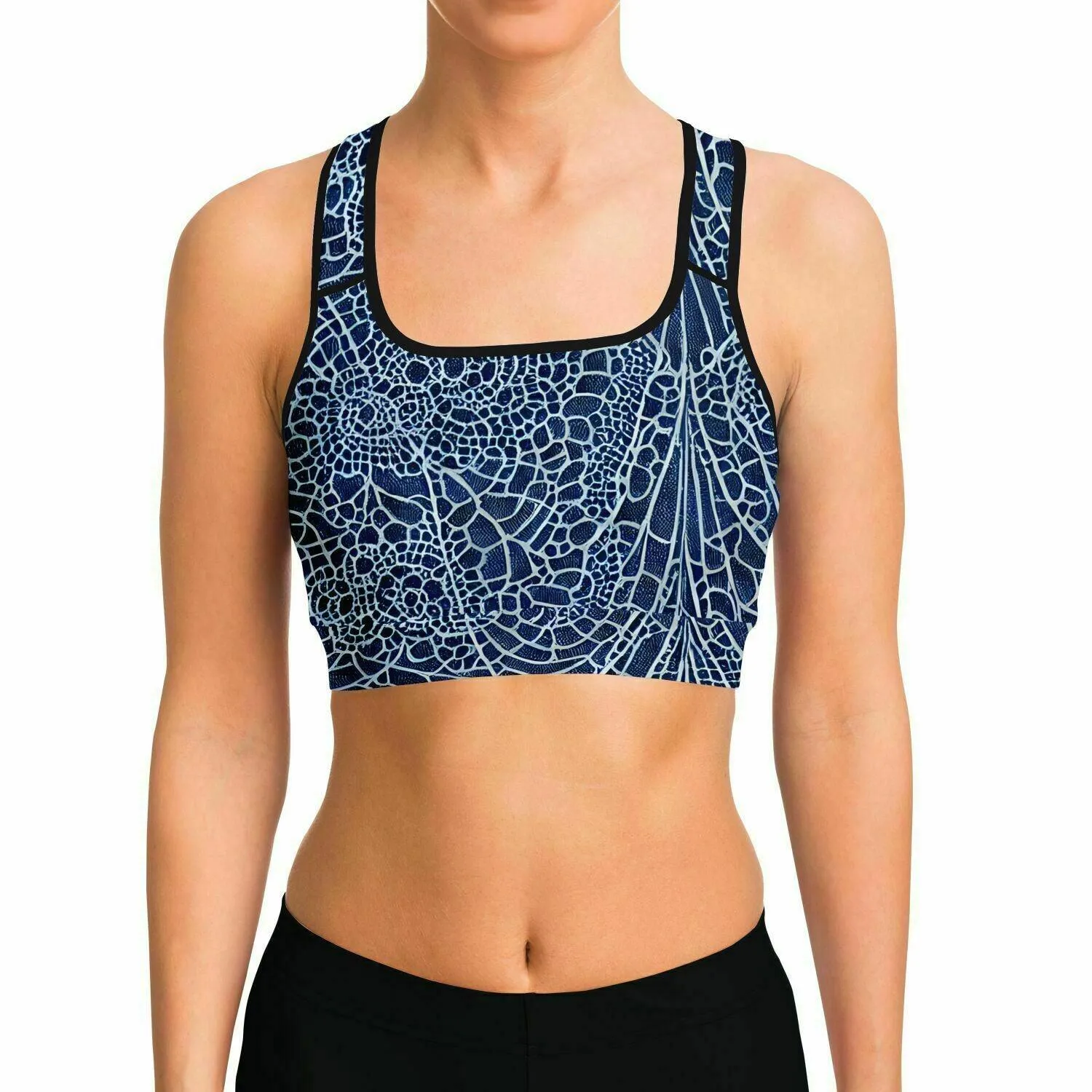 Blue Lace Sports Bra