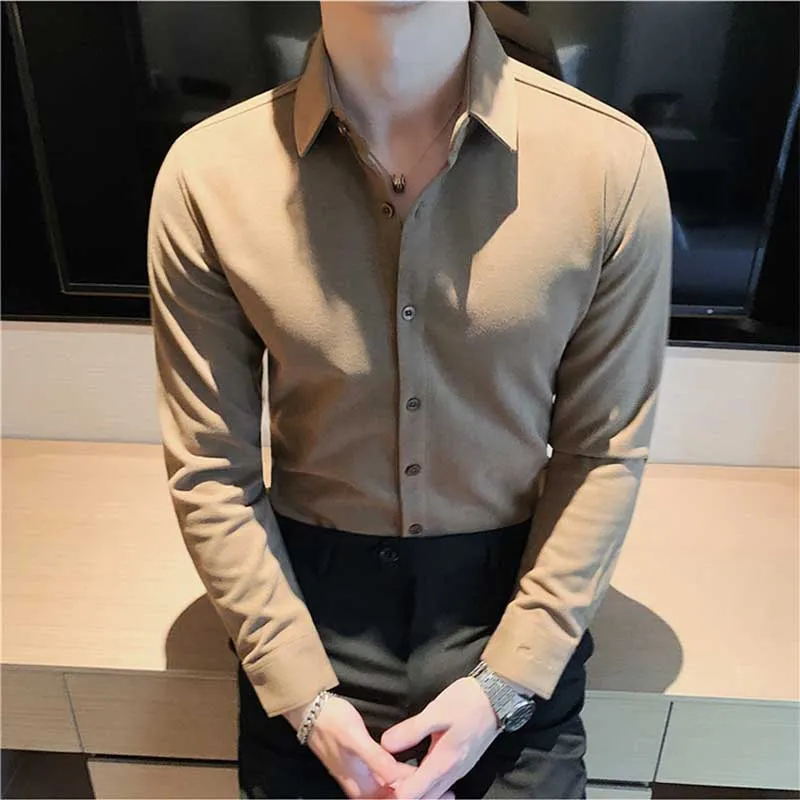 Business Ccasual Warm Slim Long Sleeve Shirt