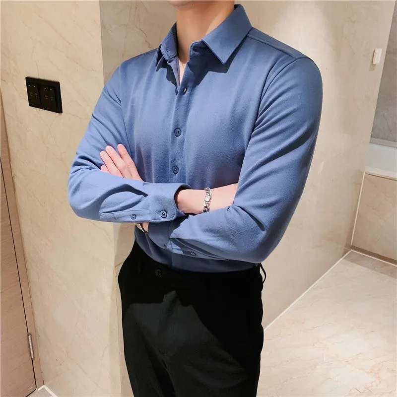 Business Ccasual Warm Slim Long Sleeve Shirt