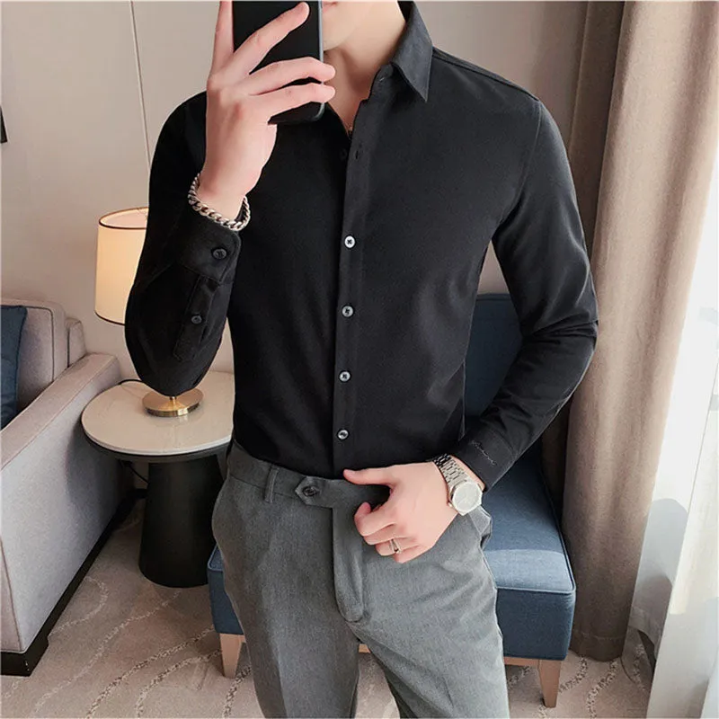 Business Ccasual Warm Slim Long Sleeve Shirt