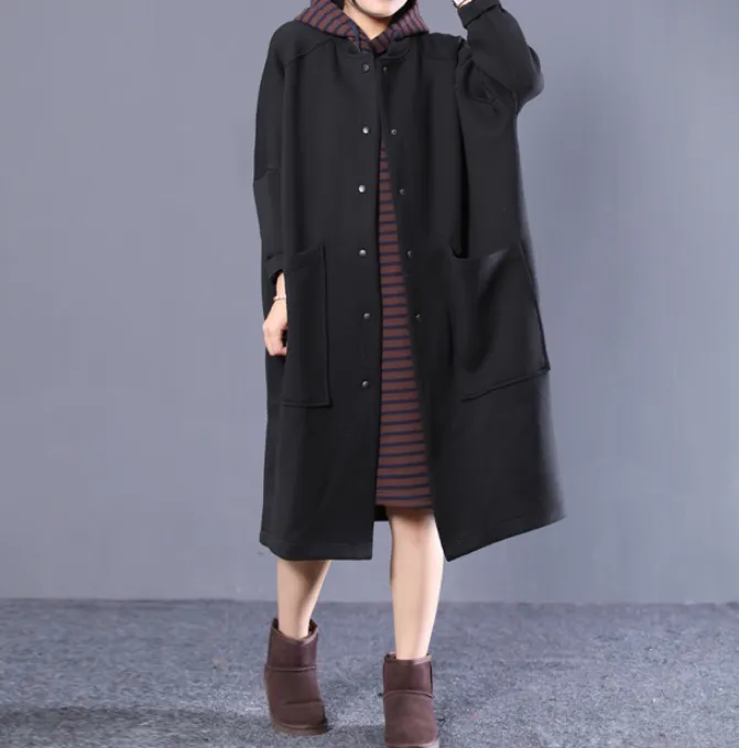 Casual Coat Loose A line Parka Plus Size Coat Jacket