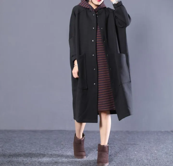 Casual Coat Loose A line Parka Plus Size Coat Jacket