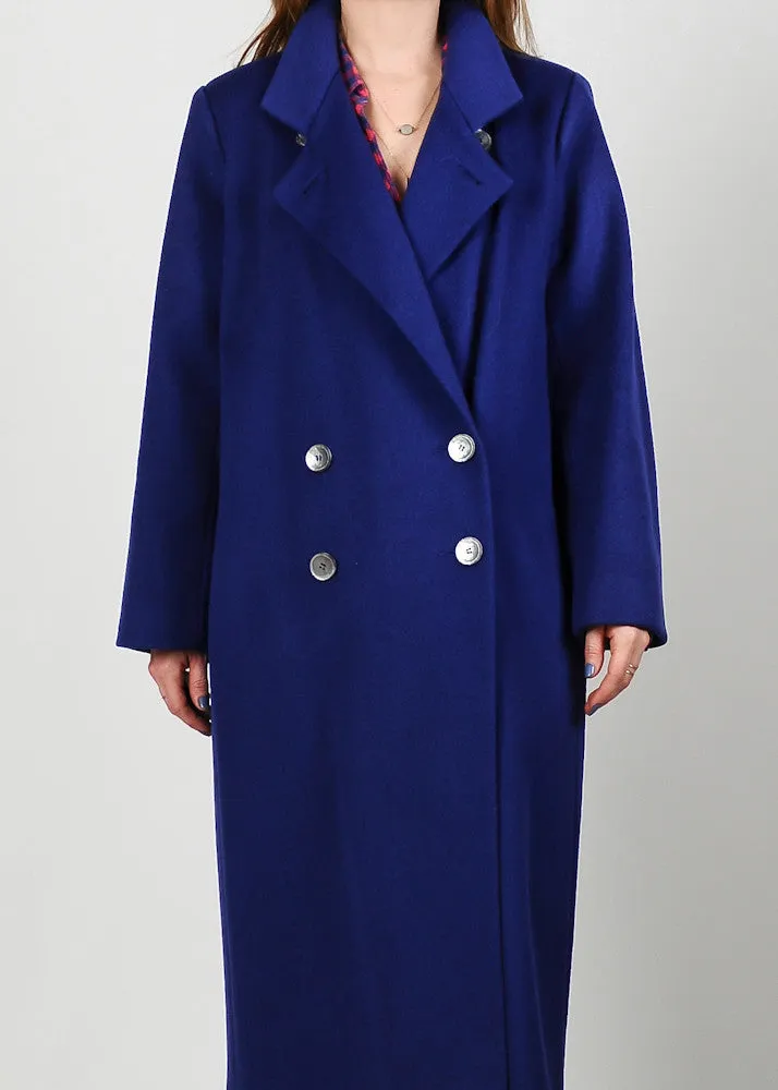 Cobalt Blue Wool Coat