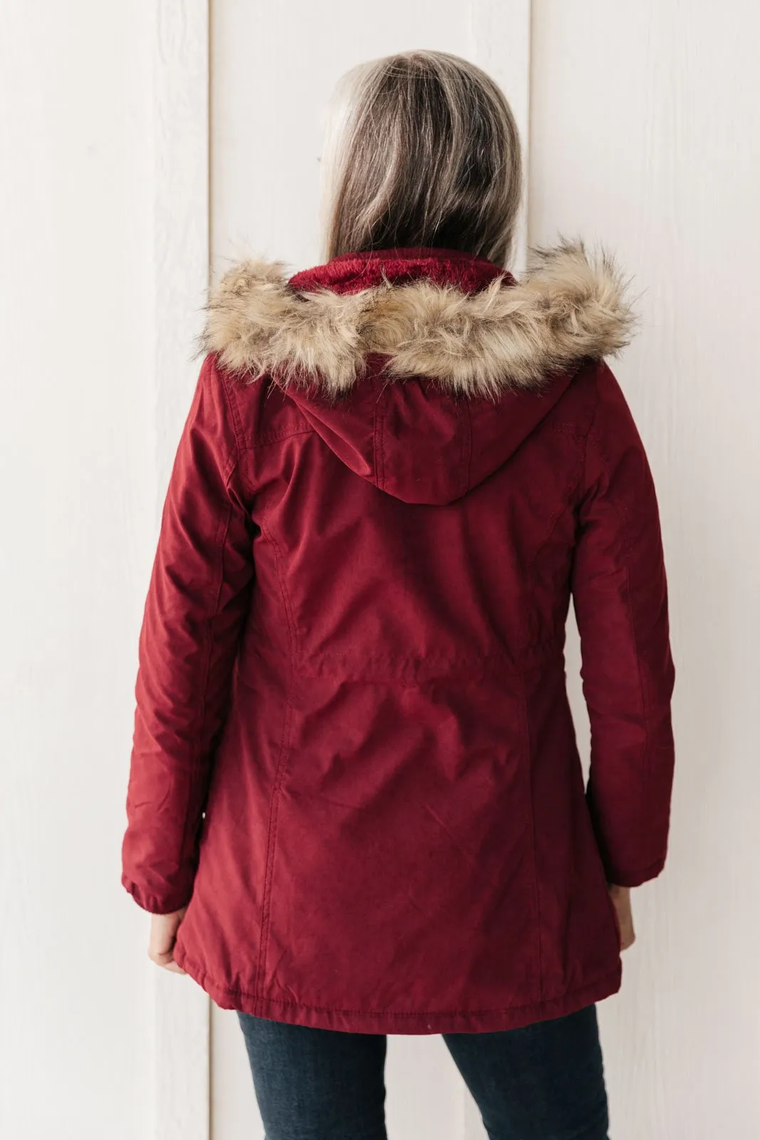 DOORBUSTER Winter Warm Coat in Wine