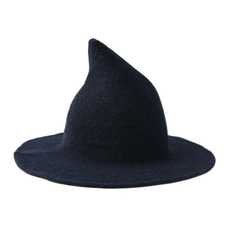 Halloween witch hat Men and Women wool Knit Hat Fashion Solid Hat Girlfriend Gifts Party Fancy Dress Hat