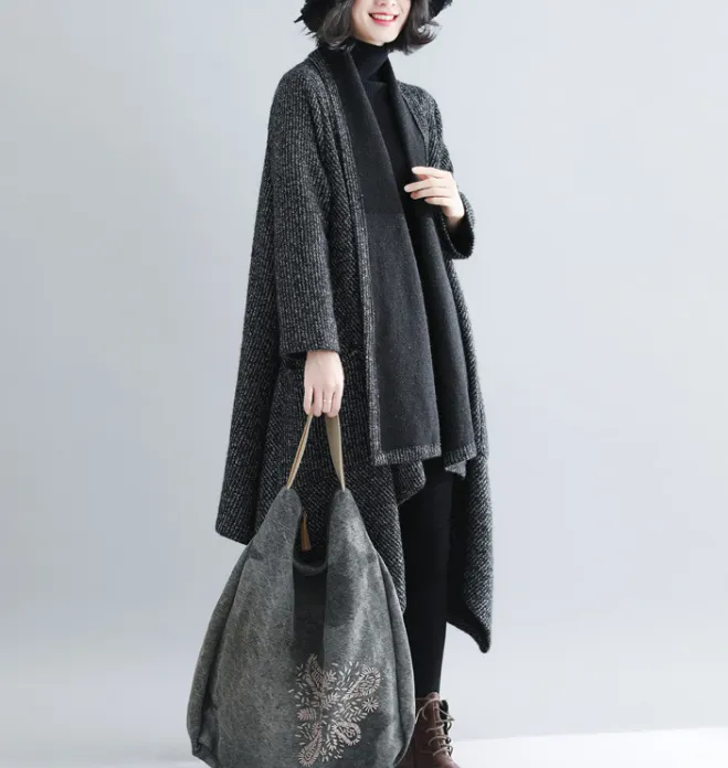 Irregular Women Casual Cloak Plus Size Fall Coat Jacket JT200945