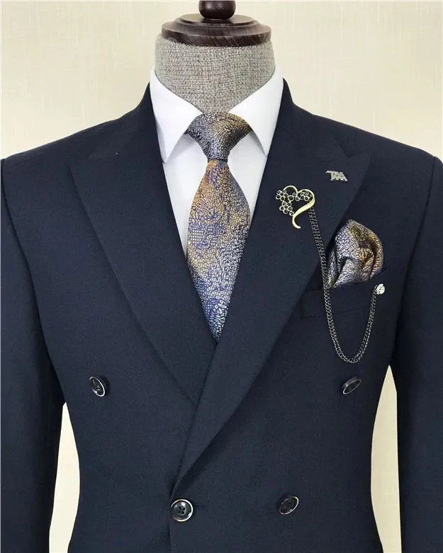 ITALIAN NAVY DOUBLE BREASTED MEN'S SUIT