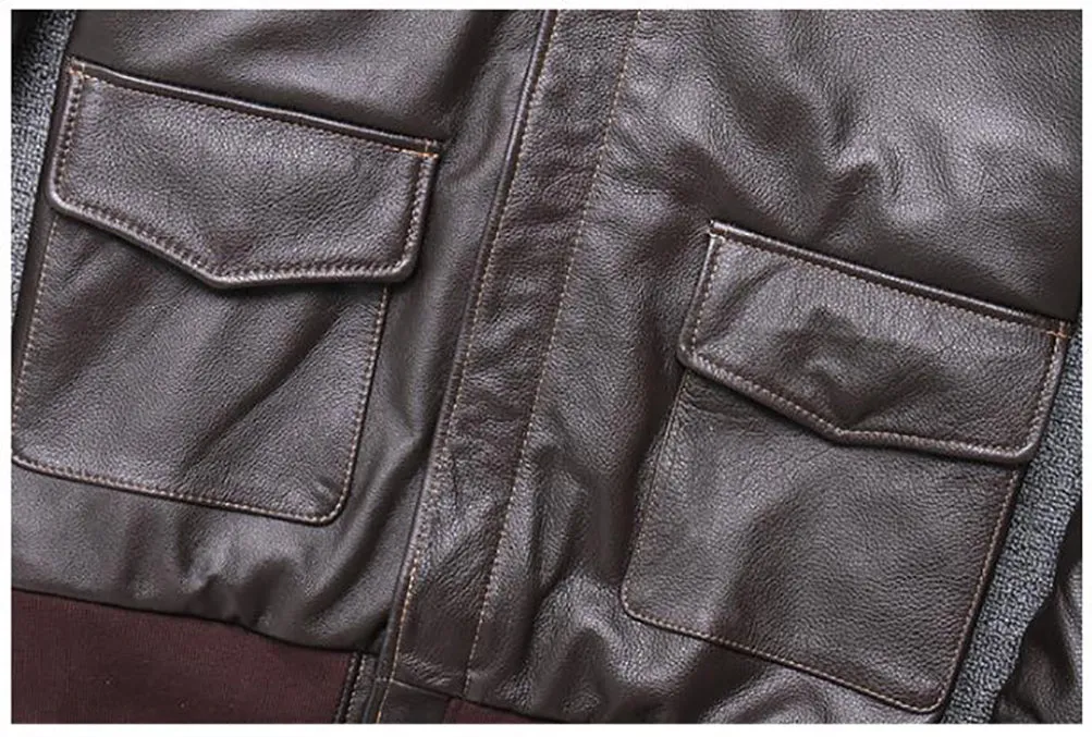 Karl Men's Bomber Leather Jacket