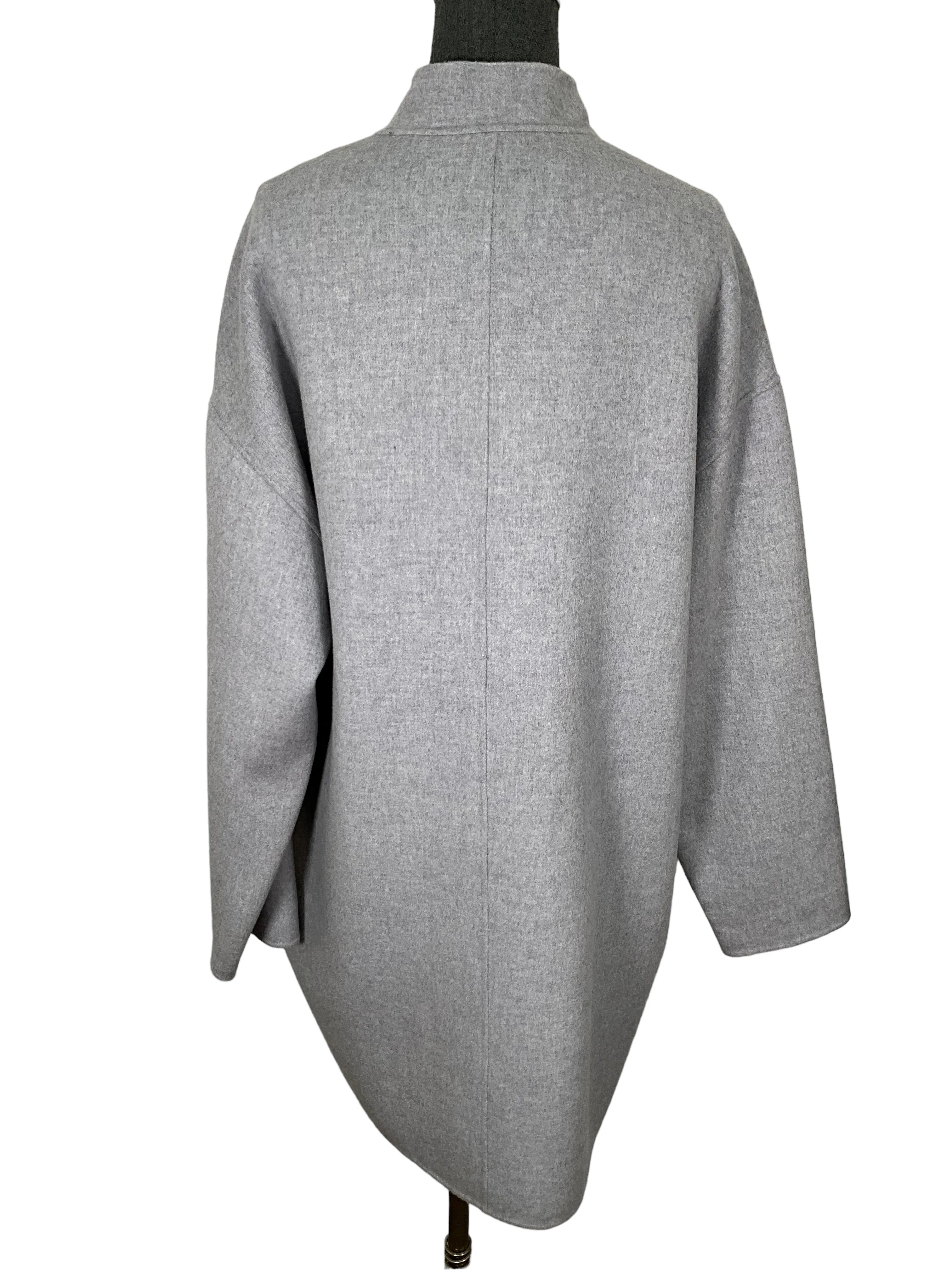 Kinross Cashmere Gray Wool Coat Size XL