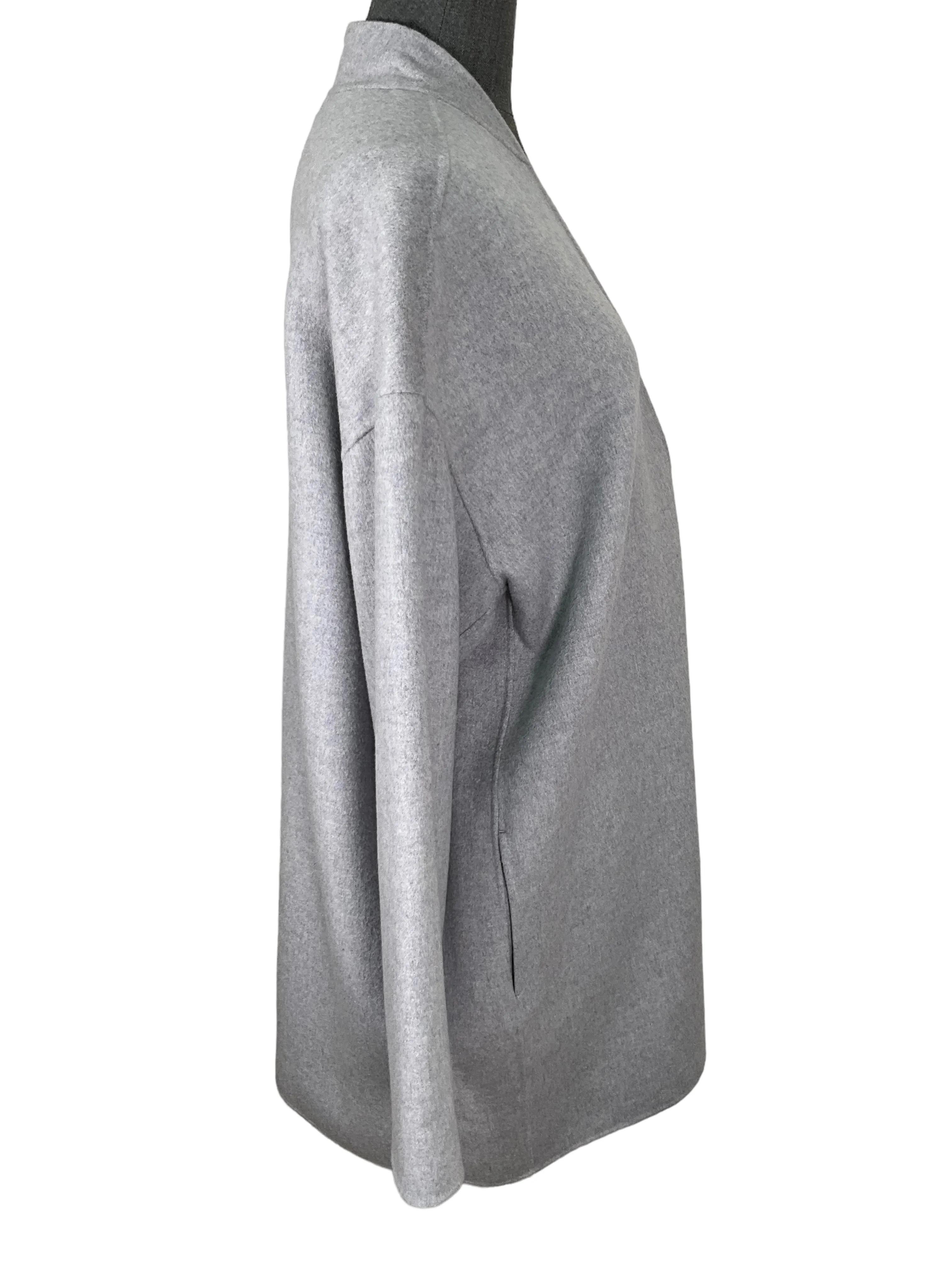 Kinross Cashmere Gray Wool Coat Size XL