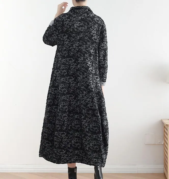 Long Casual Coat Loose Hooded  Plus Size Coat Jacket