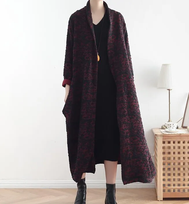 Long Casual Coat Loose Hooded  Plus Size Coat Jacket