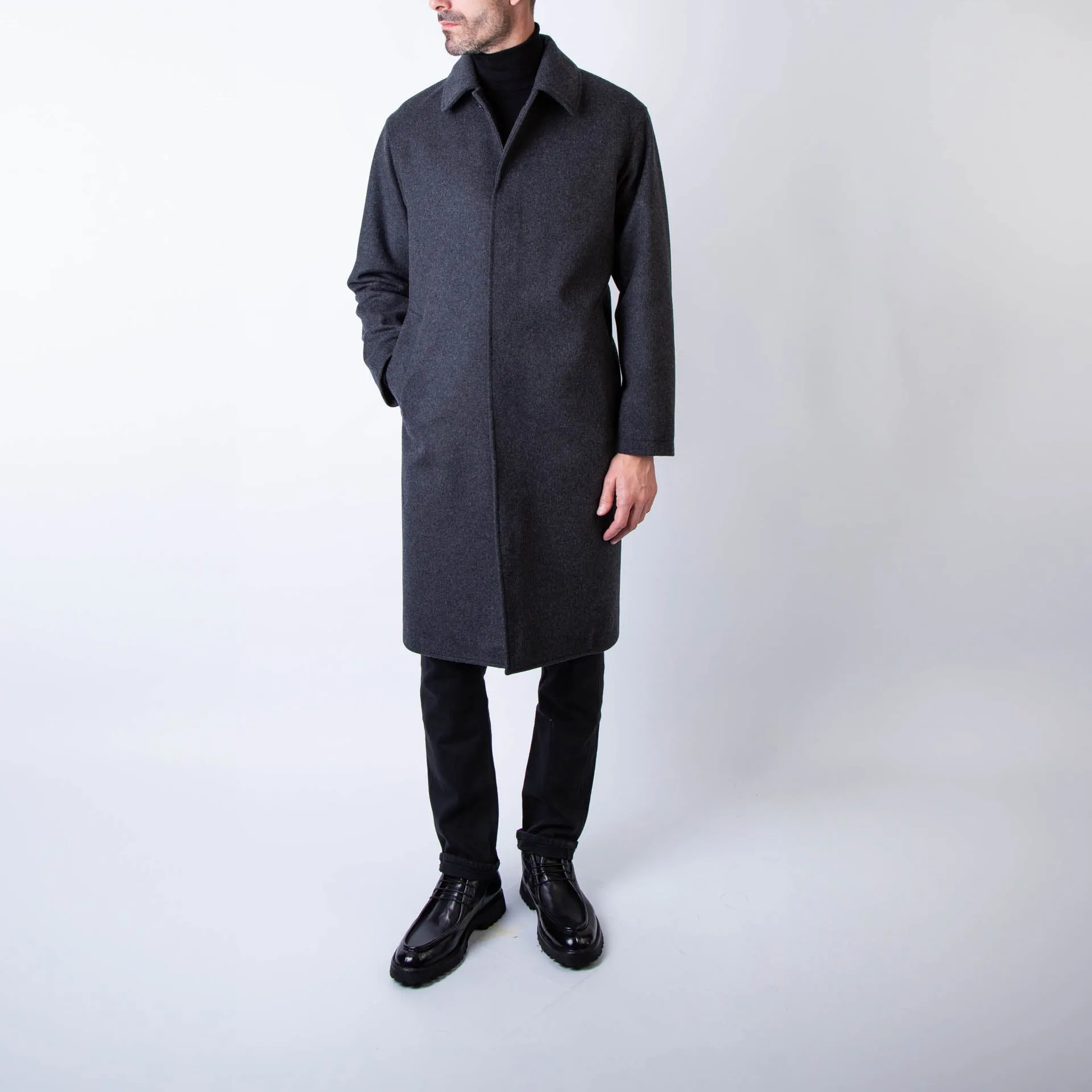 MACKINTOSH COAT RENTON-DU07 CHARCOAL MO8889 ASPHALT