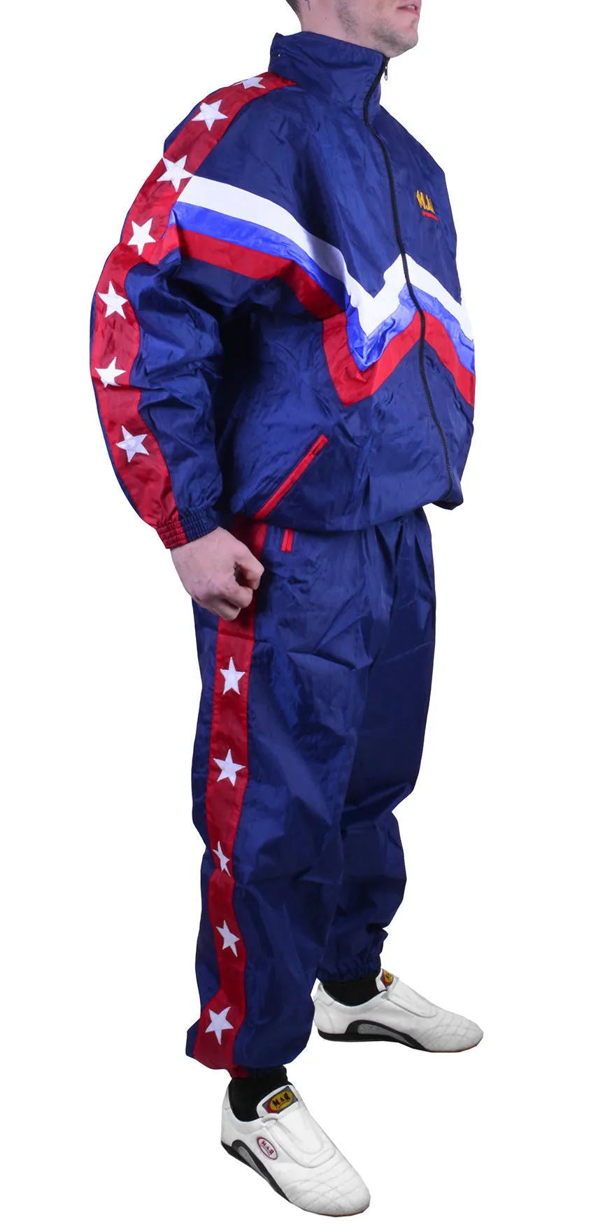 MAR-442 | Blue & Red Thai Boxing Tracksuit