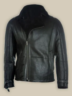 Men's Black B3 Shearling Leather Jacket