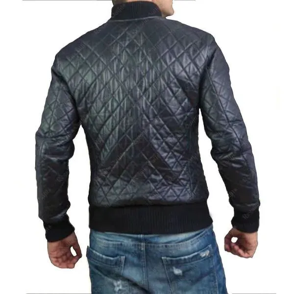 Mens Black Biker vintage Leather Jacket