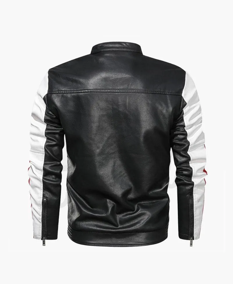 Men's Slim Fit Designer Leather Biker Jacket