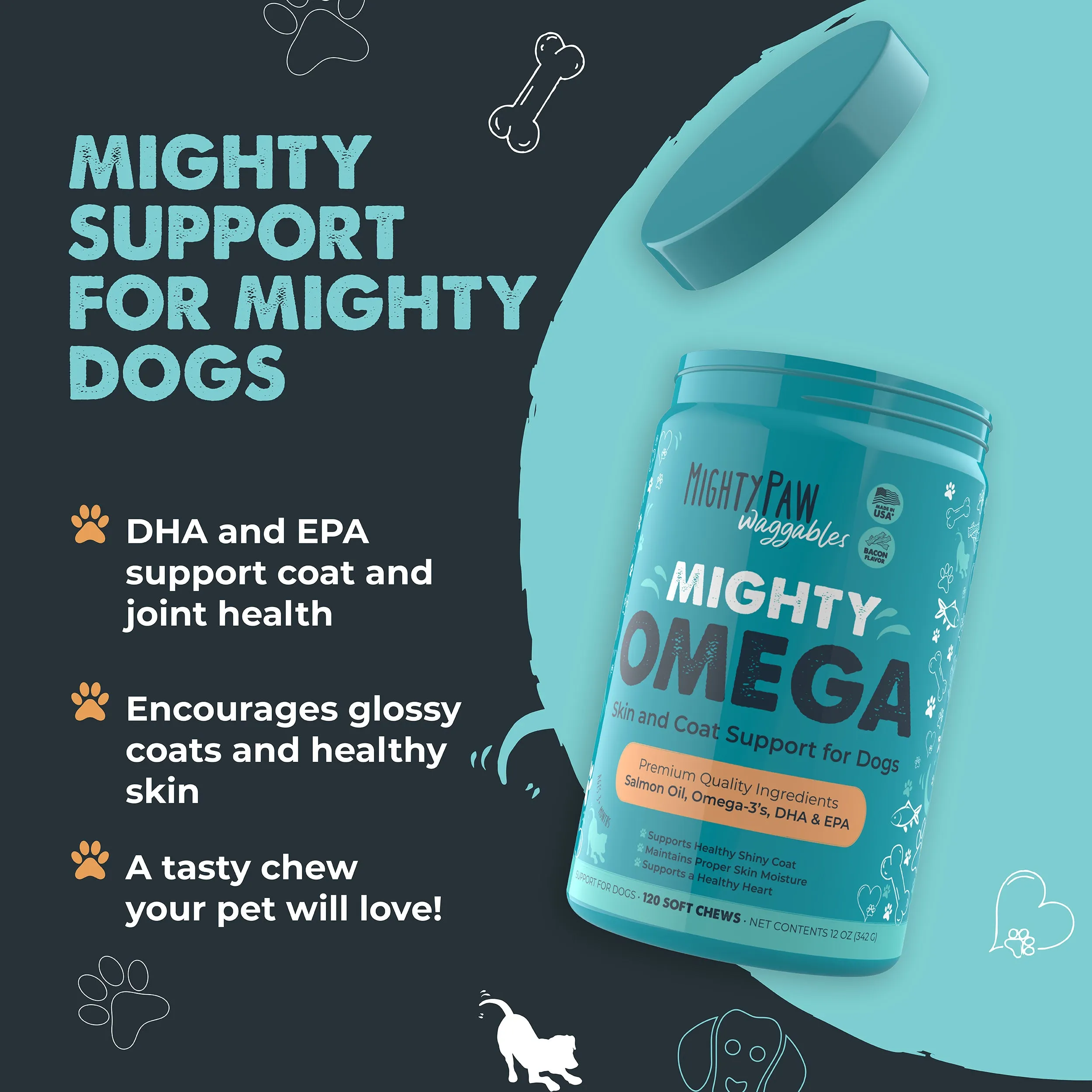 Mighty Omega Salmon Oil Supplement: A Treat for Healthy Skin and Coat