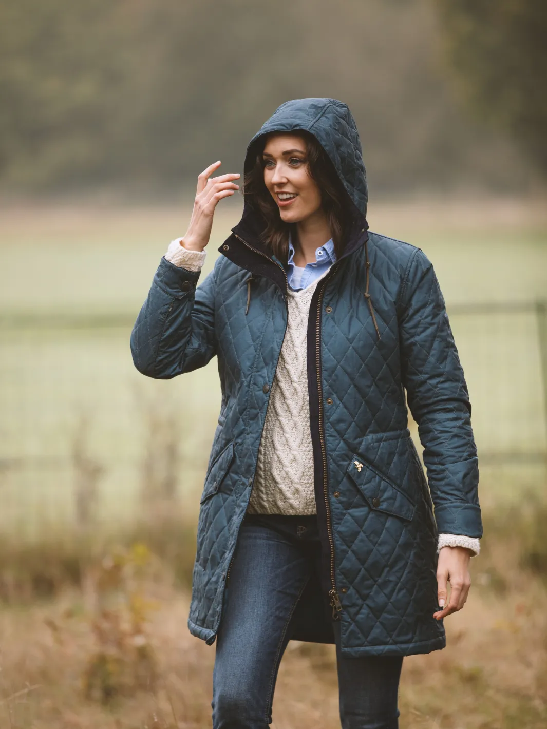 Newmarket Hooded Jacket - Teal