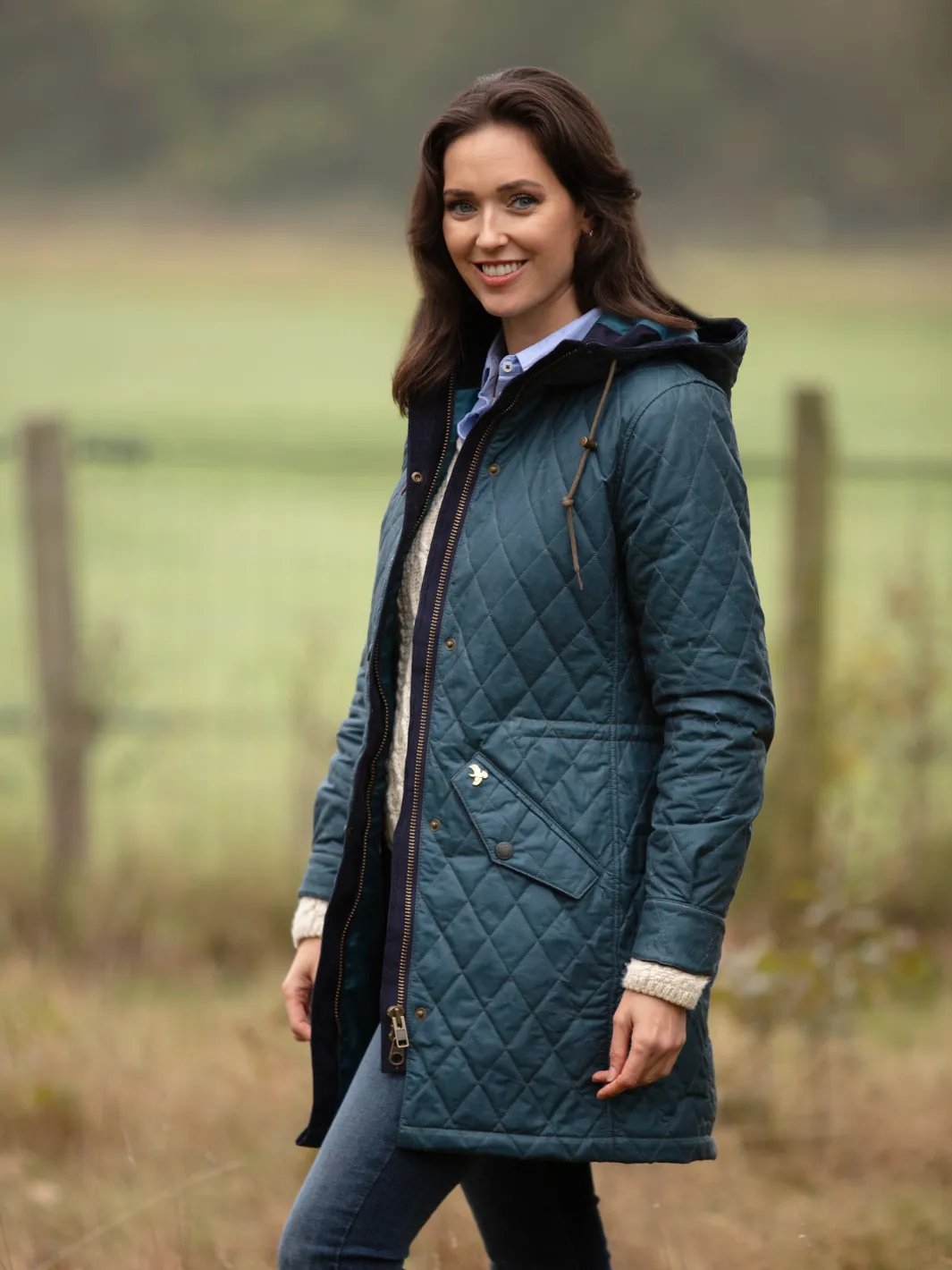 Newmarket Hooded Jacket - Teal