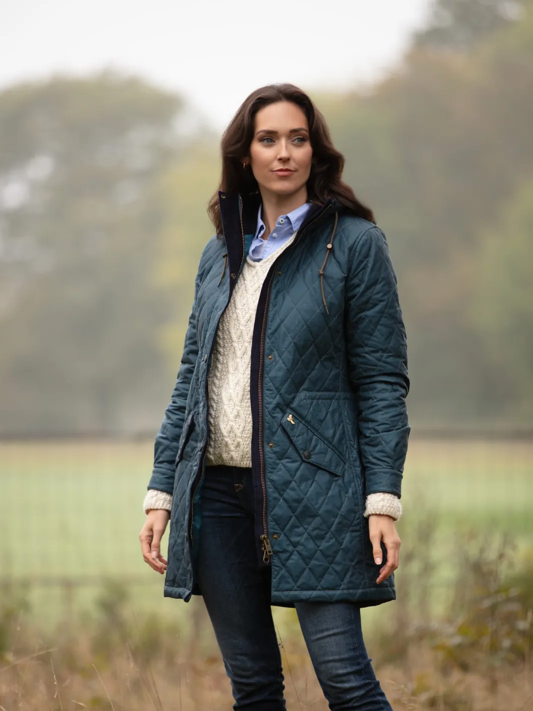 Newmarket Hooded Jacket - Teal