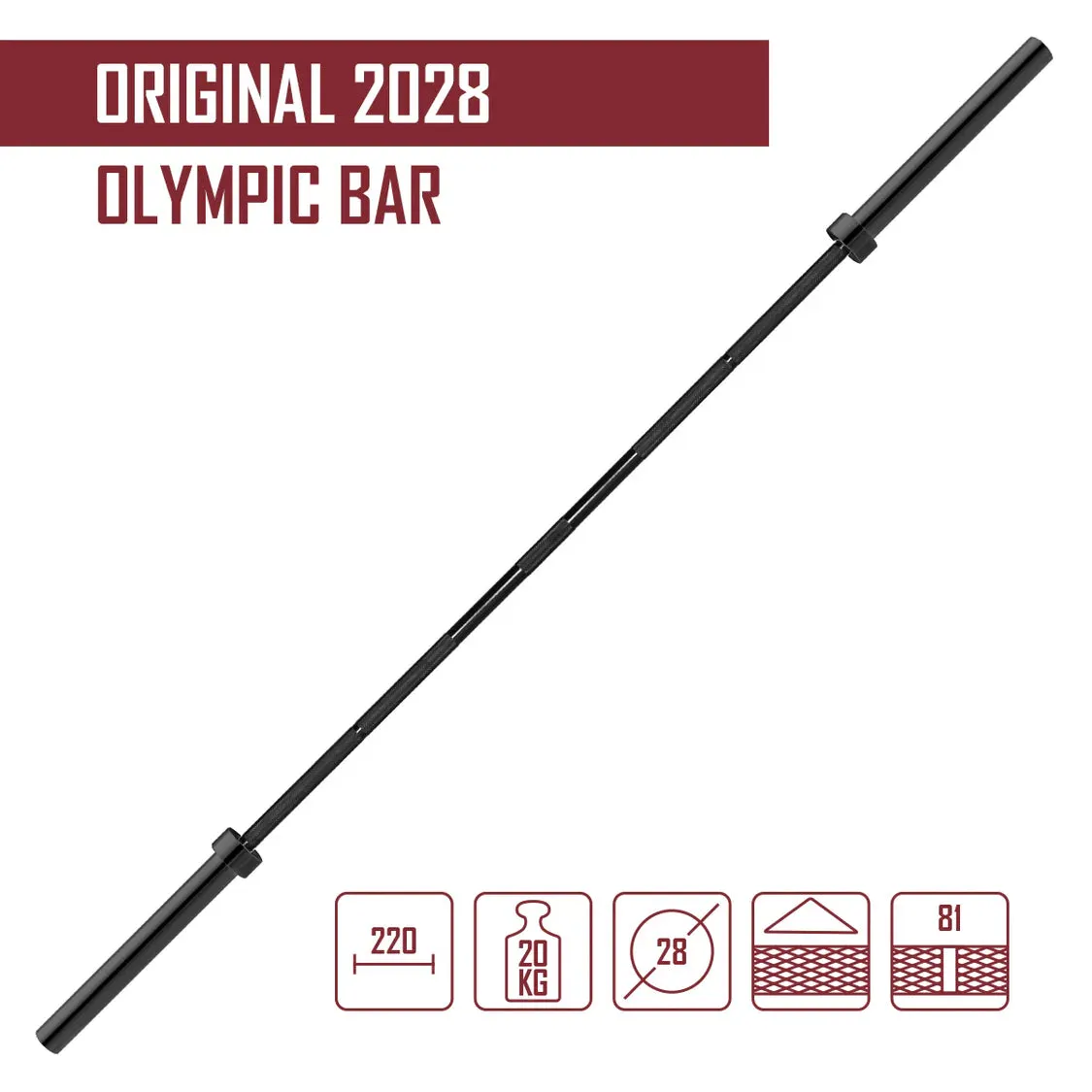 Original 2028 Olympic Bar - Black E-Coat