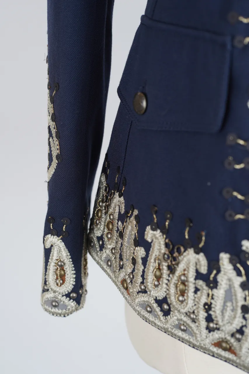 Paisley Embroidered Coat Jacket