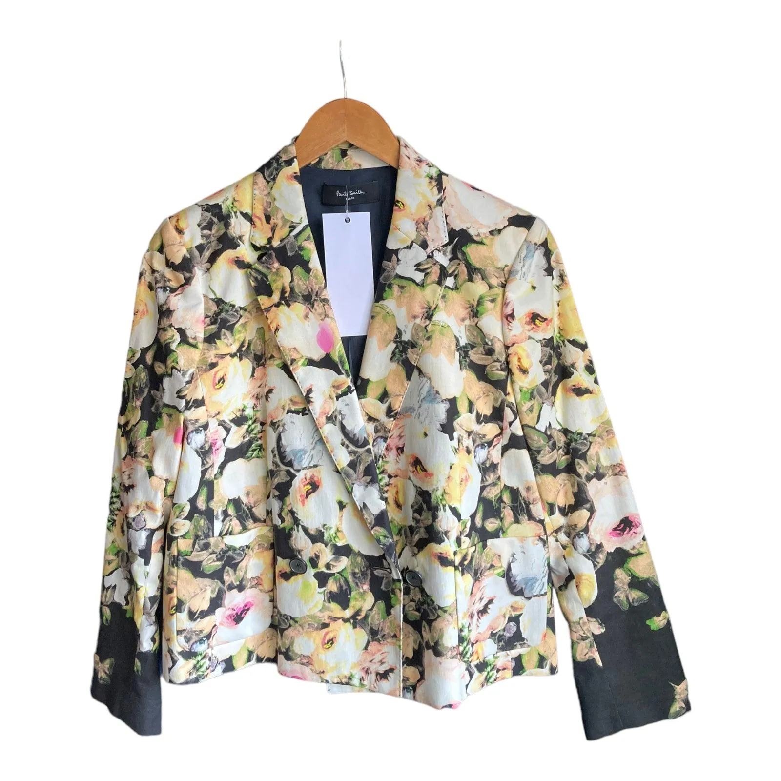 Paul Smith Black Label Cotton Floral Multi-Coloured Long Sleeved Jacket UK Size 12