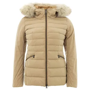 Peuterey Elegant Beige Polyester Jacket for Women