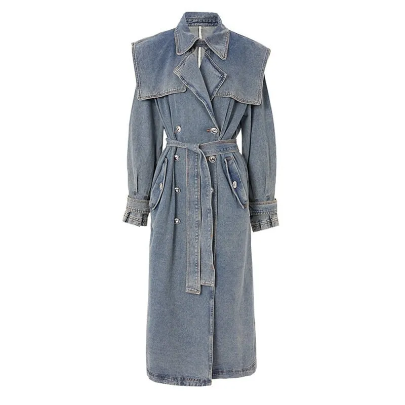 Pre Order:  Denim Trench Coat - @itsjacqueblue