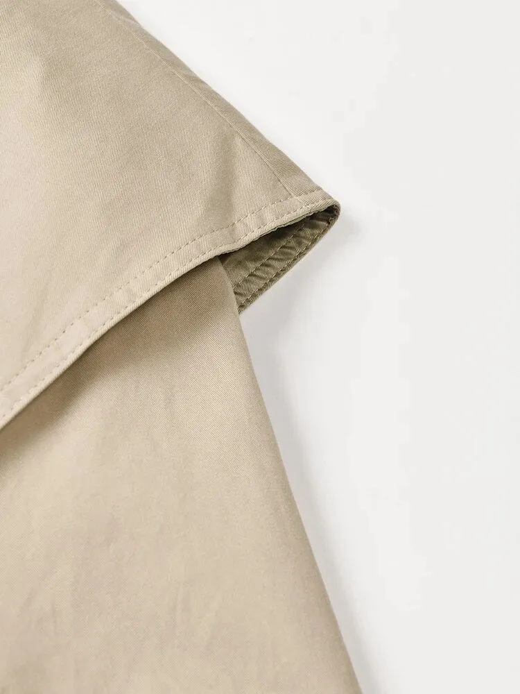 Pre Order:  Khaki Tie-Waist Trench Coat