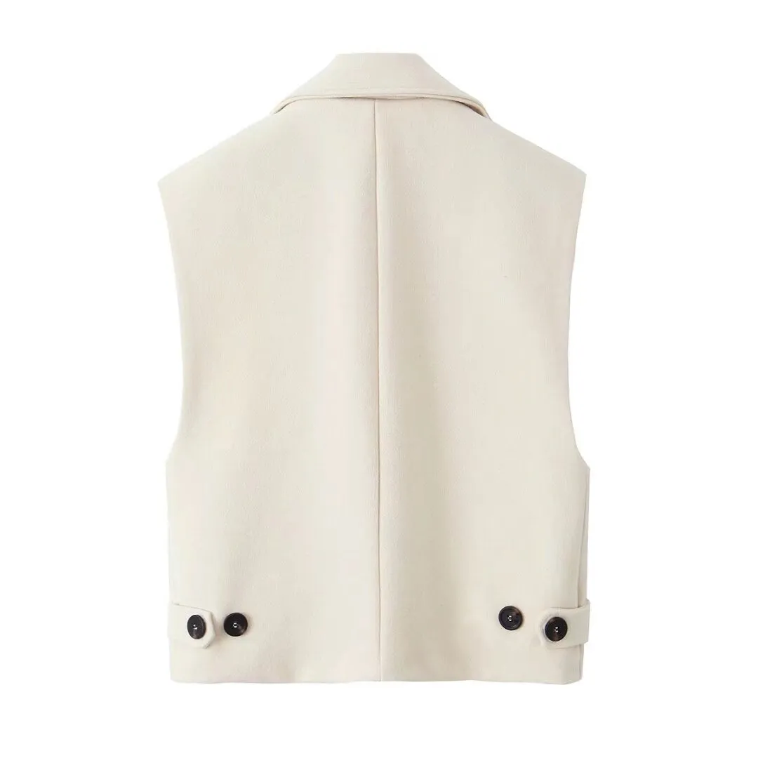 Pre Order:  Notched Lapel Double Breasted Vest