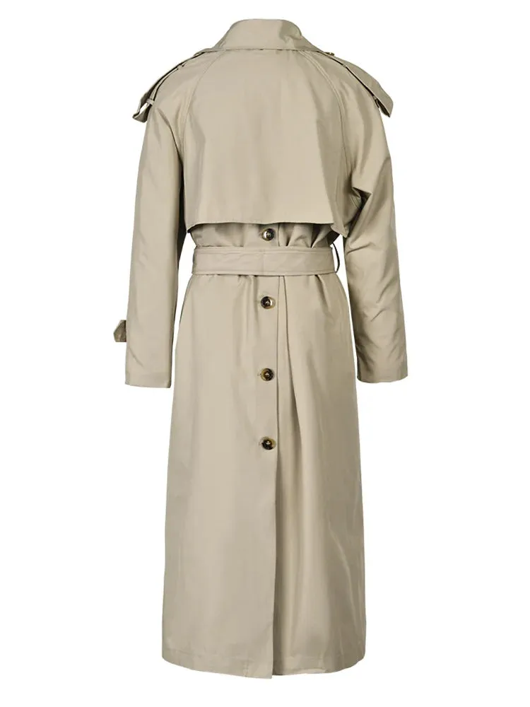 Pre Order:  Spliced Pleated Belted Trench Coat