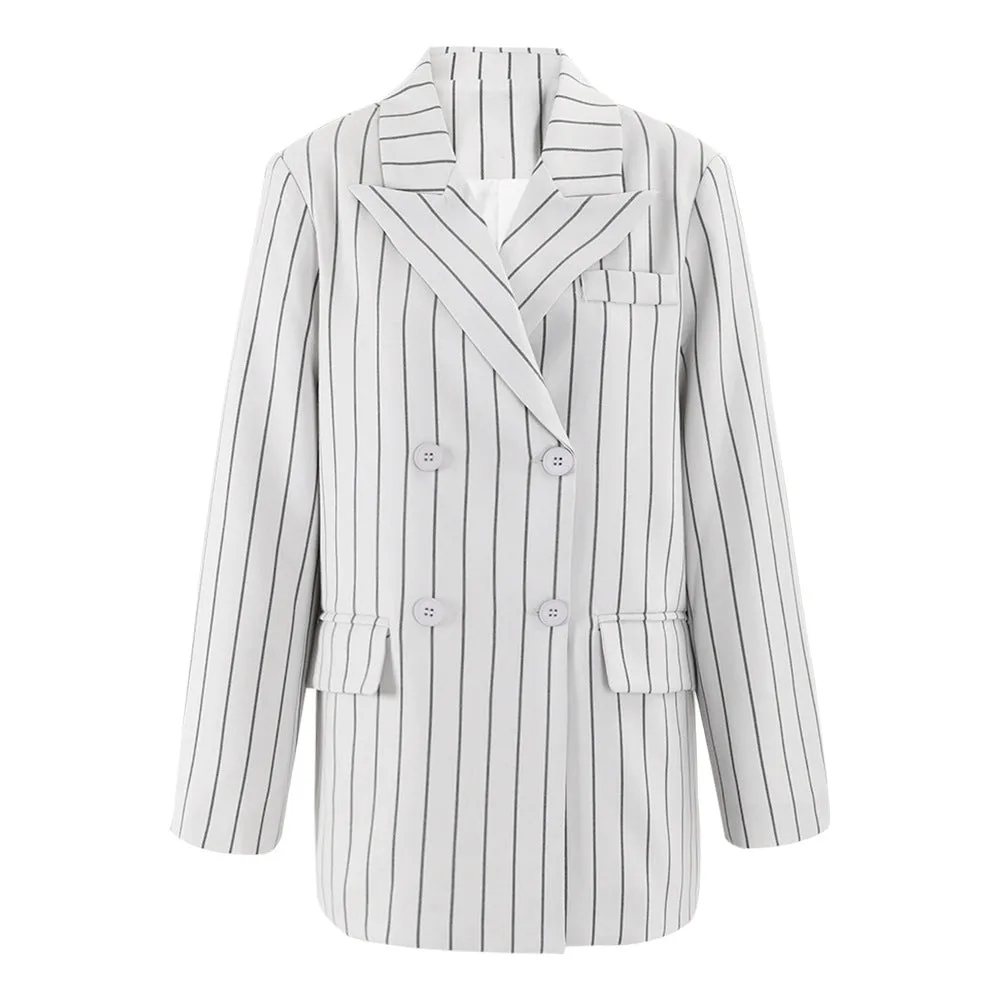 Pre Order:  Striped Double Breasted Blazer