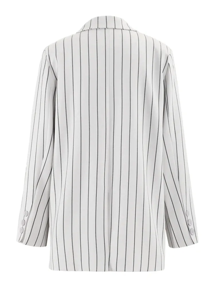 Pre Order:  Striped Double Breasted Blazer