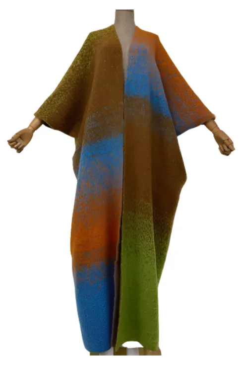 Pre Order:  Stylish Colorful Maxi Cardigan - WINI