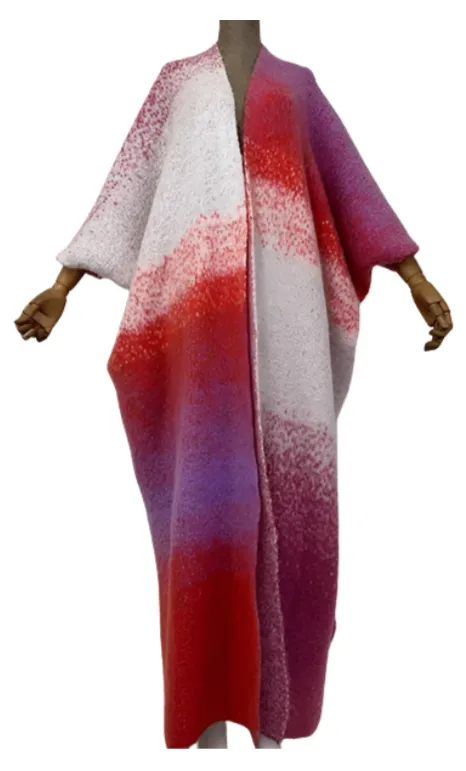 Pre Order:  Stylish Colorful Maxi Cardigan - WINI