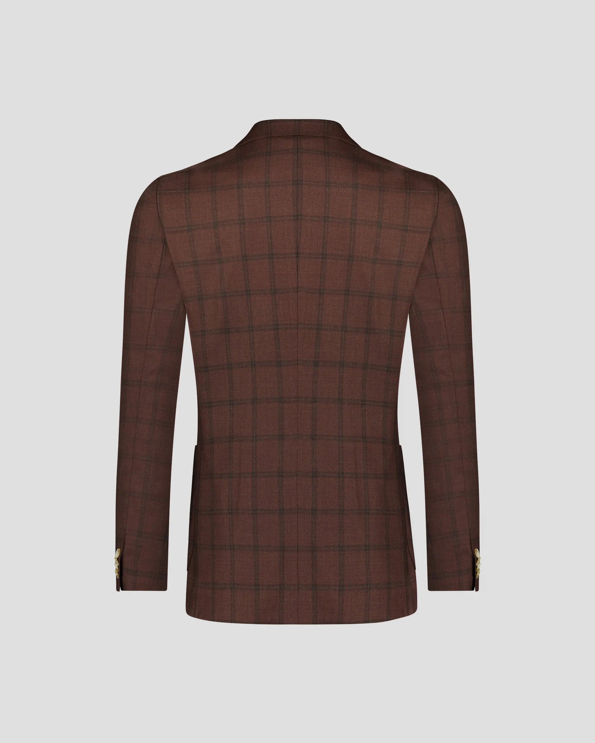 SG Double Breasted Blazer – Dark Brown Window Pane