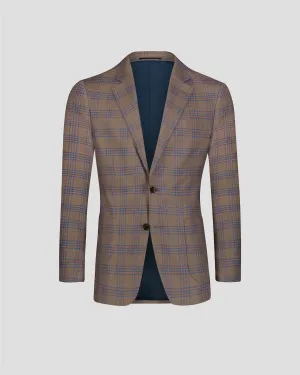 SG Single Breasted Blazer – Khaki   Orange Plaid