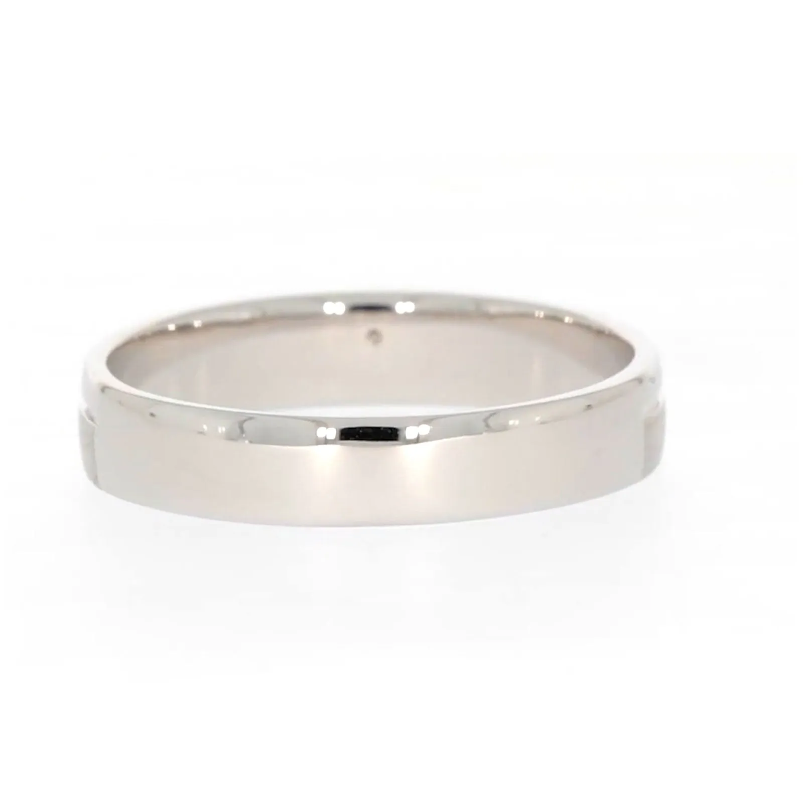 Sterling Silver Diamond Set Single Line Mens Ring