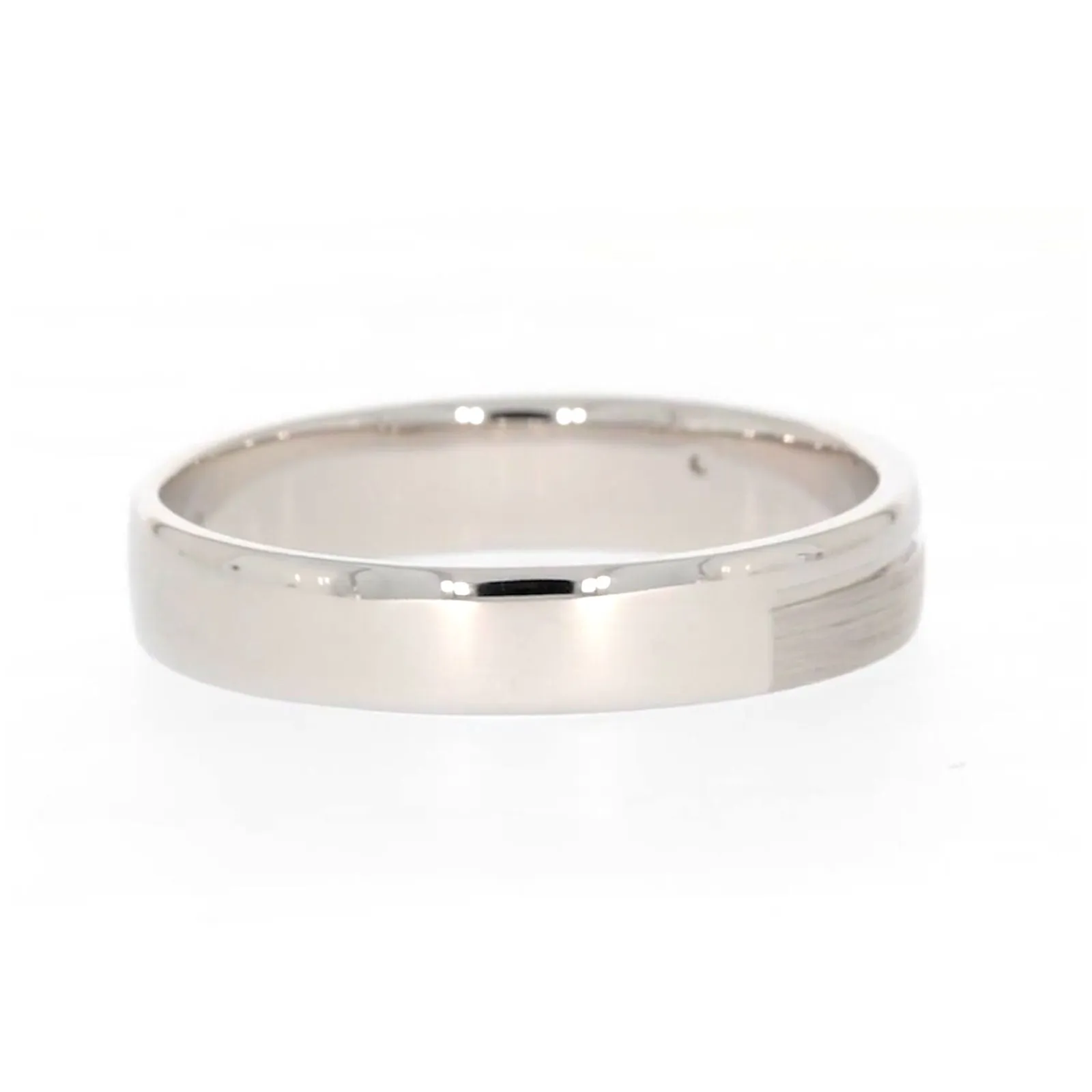 Sterling Silver Diamond Set Single Line Mens Ring