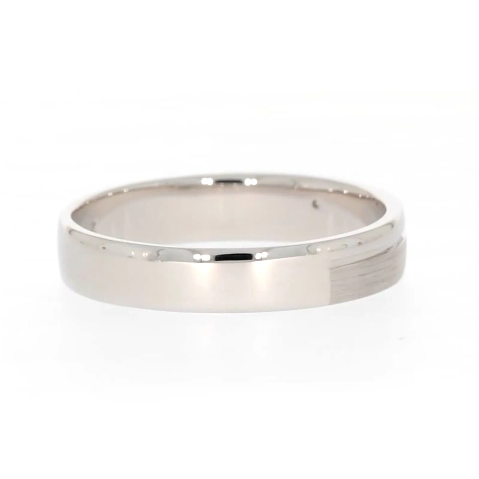 Sterling Silver Diamond Set Single Line Mens Ring