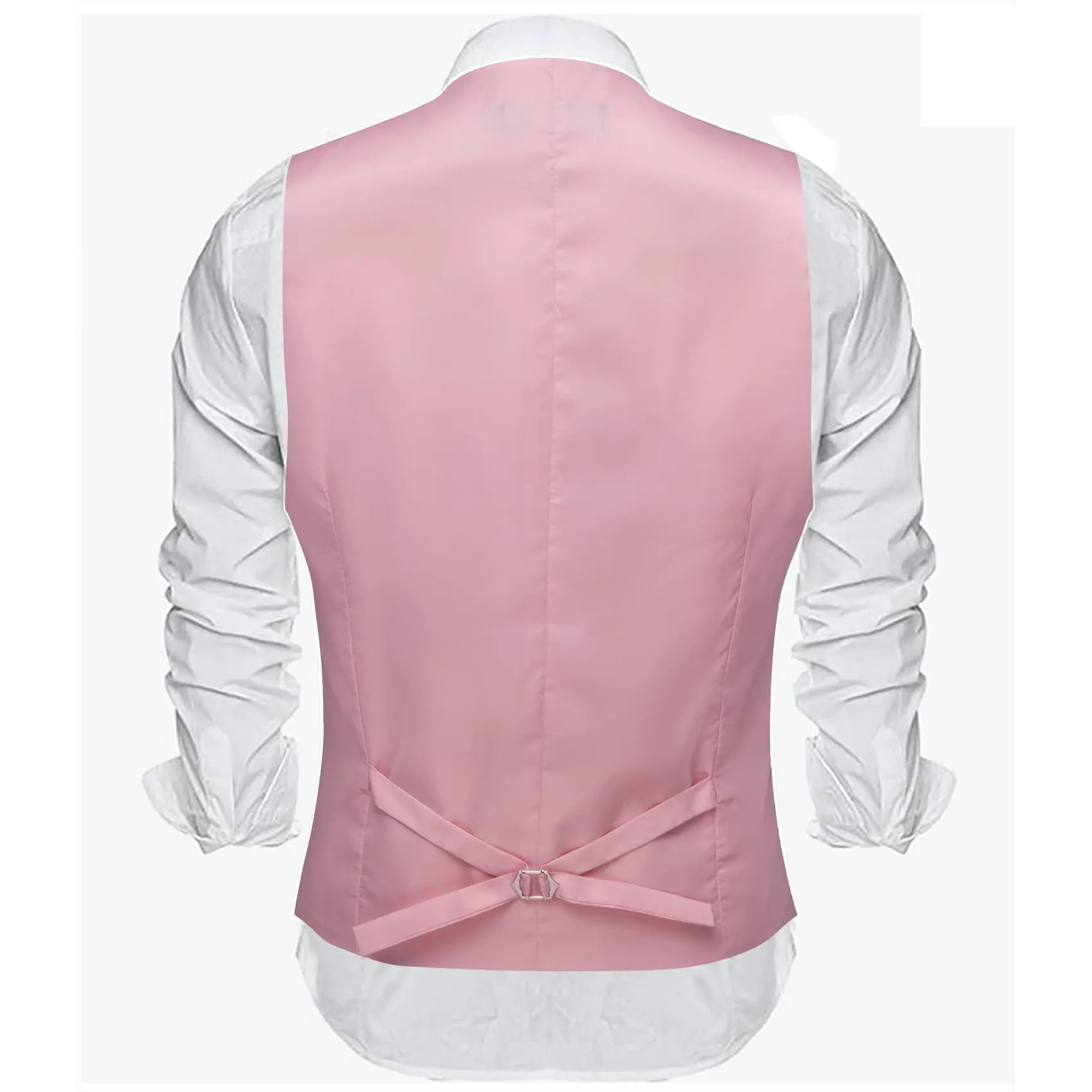 Ties2you Work Vest Mauvelous Pink Solid Button Silk Mens Dress Vest Jacket Fashion