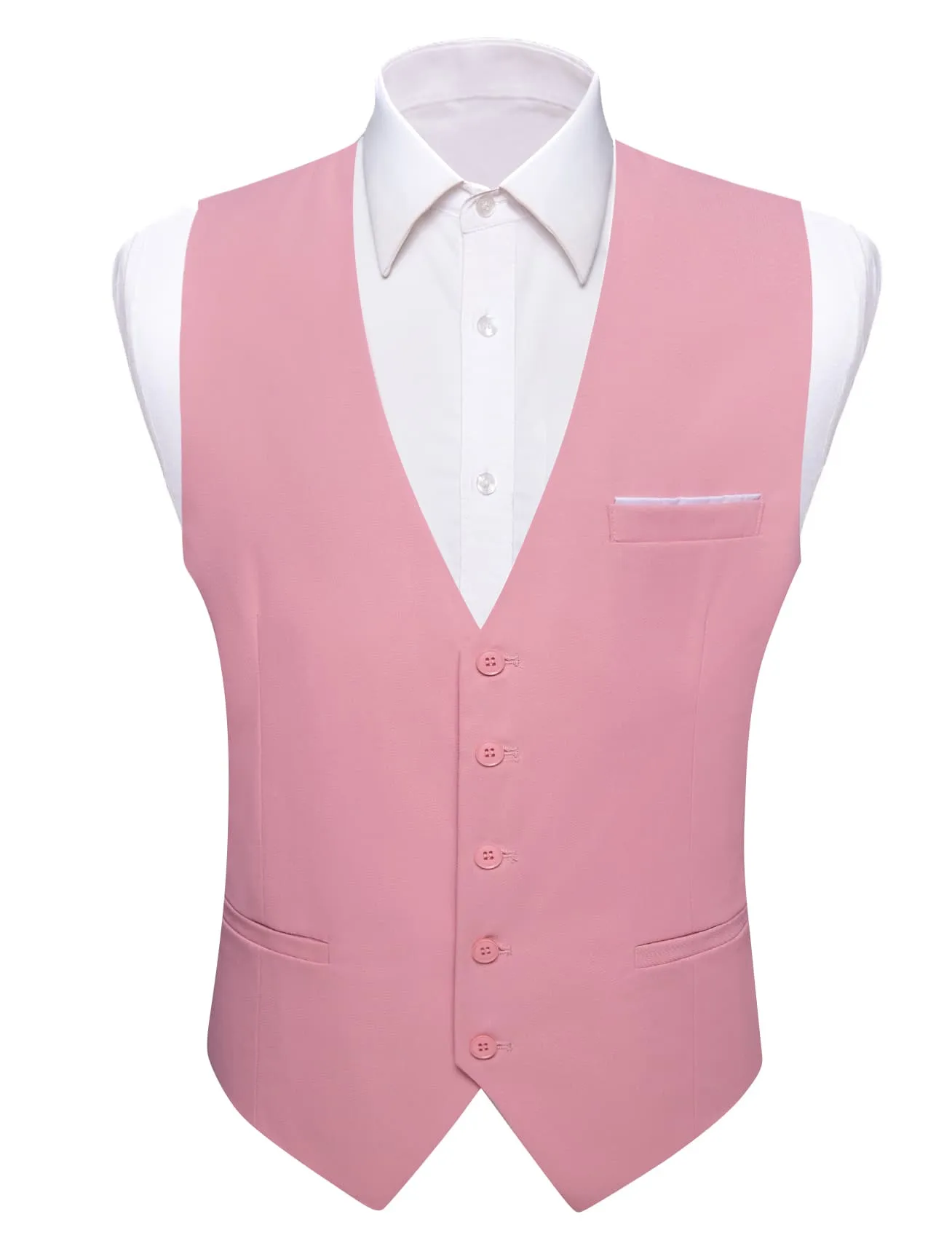 Ties2you Work Vest Mauvelous Pink Solid Button Silk Mens Dress Vest Jacket Fashion