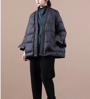 V Neck Women Winter Puffer Coat Jacket Winter Women Down Coat 11008