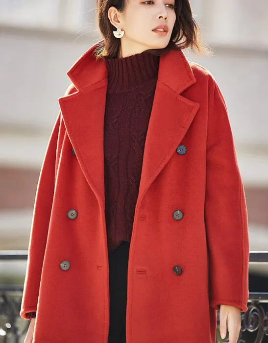 Warm Loose Women Coat Winter Wool Coat Plus Size Coat